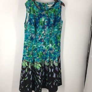 C&B Blue Floral Sleeveless Dress ( K2025)